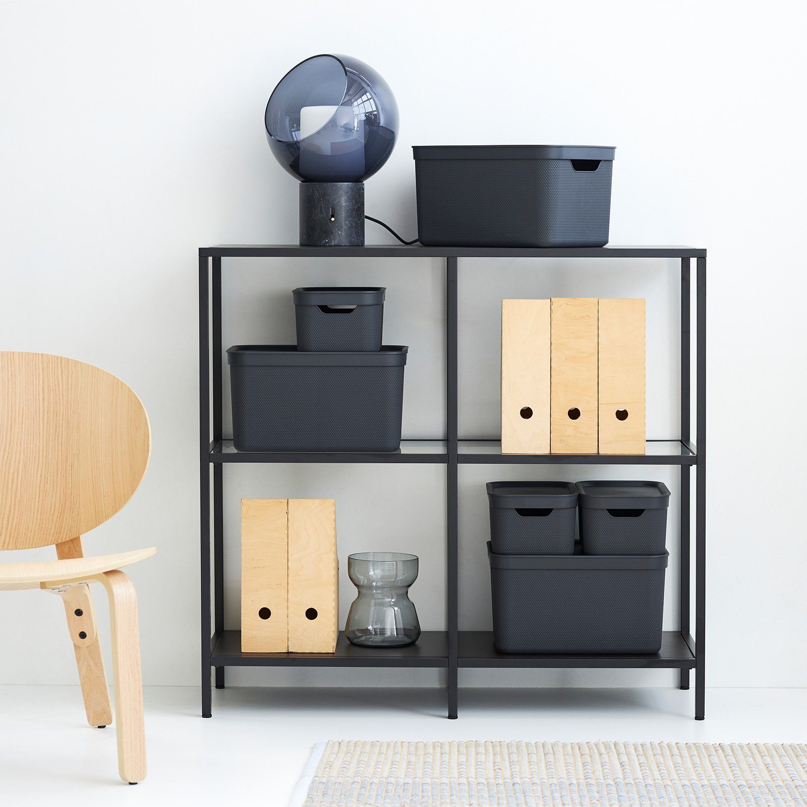 ROTHO Aufbewahrungsbox Jive Dekobox 3er-Set Aufbewahrungskorb 5l mit Deckel (Aufbewahrungsset, 3er-Set)