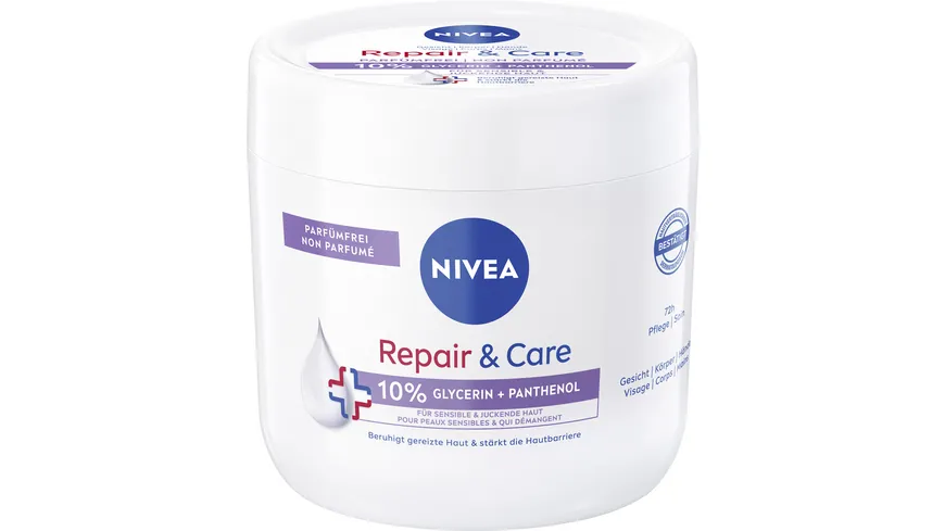 NIVEA Körpercreme Repair & Care parfümfrei 400 ml