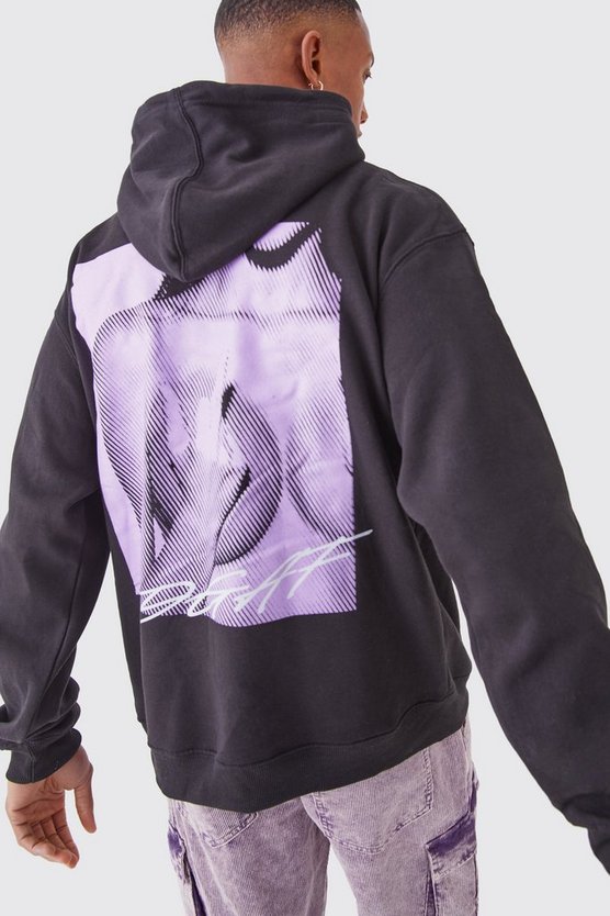 Oversize Hoodie mit Idgaf-Print