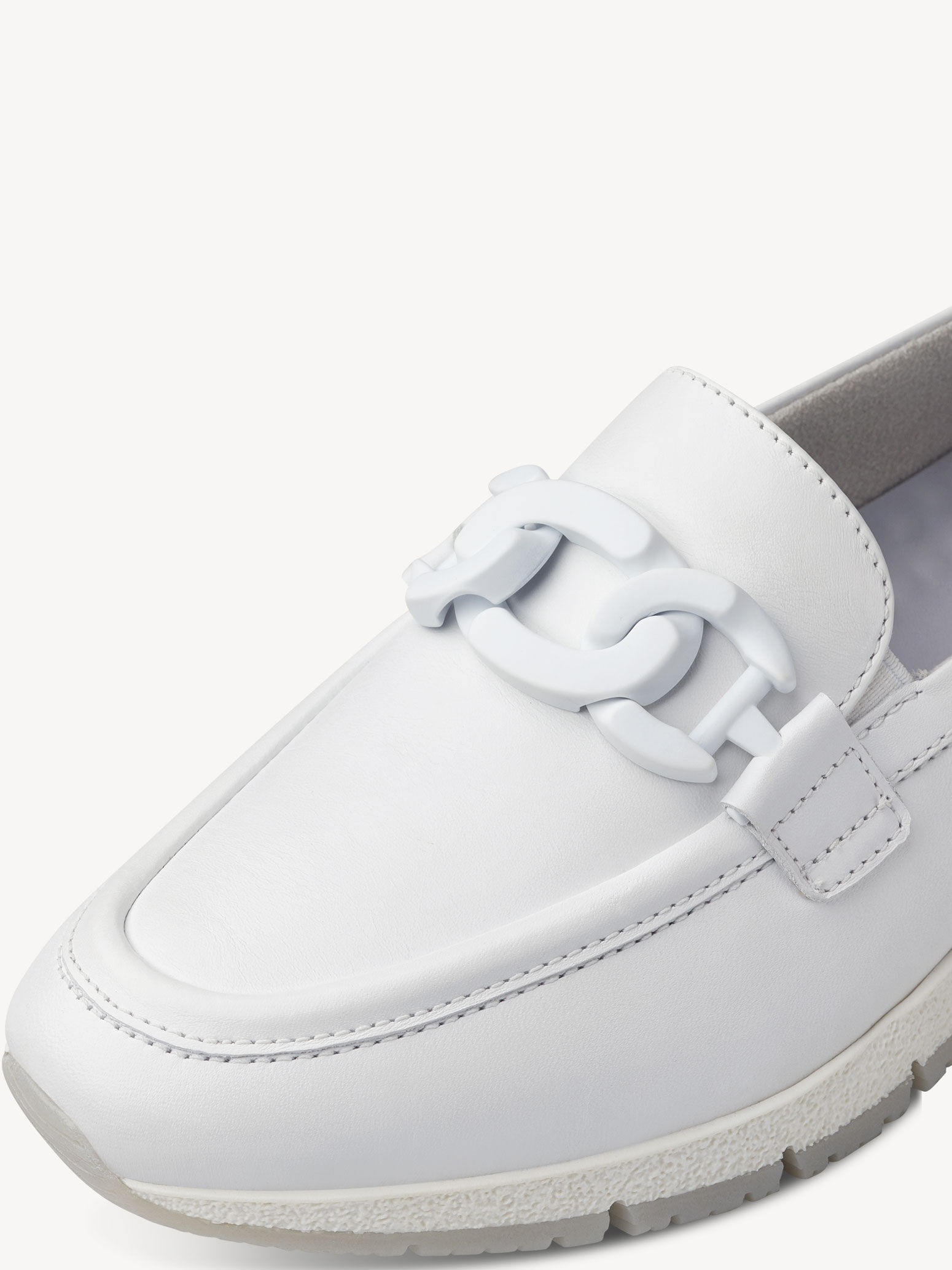 Slipper en cuir - blanc