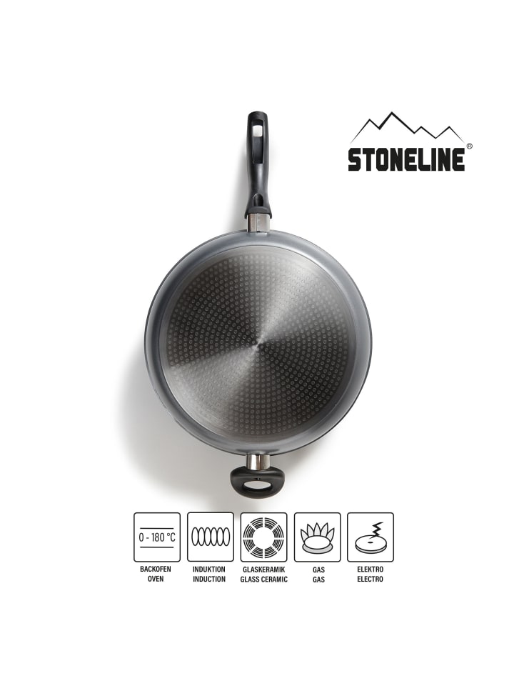 Stoneline Bratpfanne 32 cm | ohne Deckel in Anthrazit | 32cm günstig kaufen Ø 32 cm
