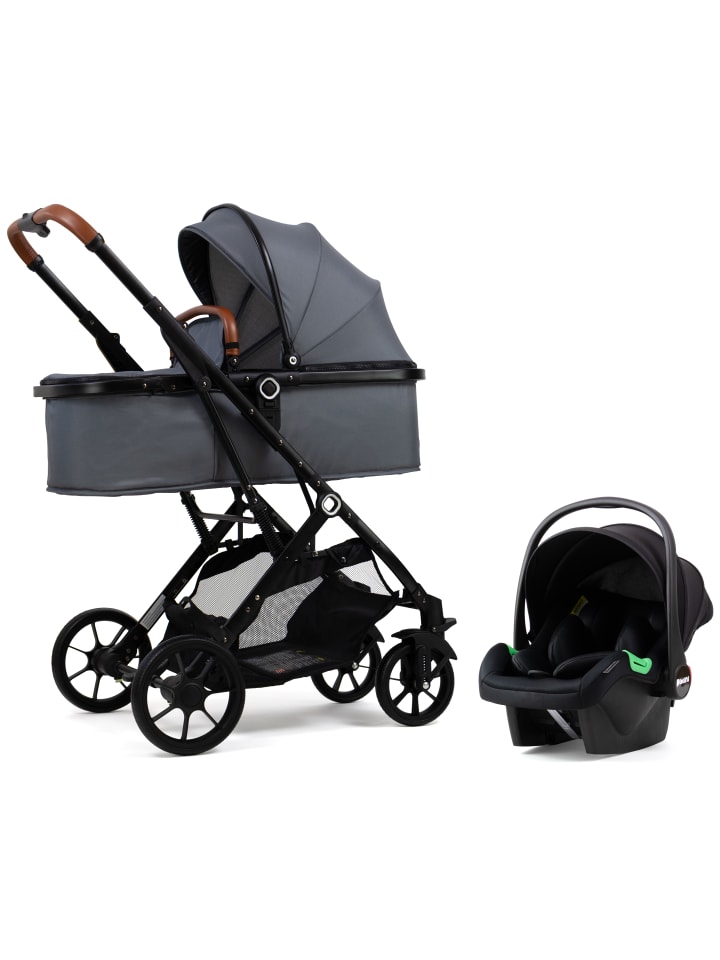 PIXINI Lania Kinderwagen 3in1 Set black/grey günstig kaufen onesize
