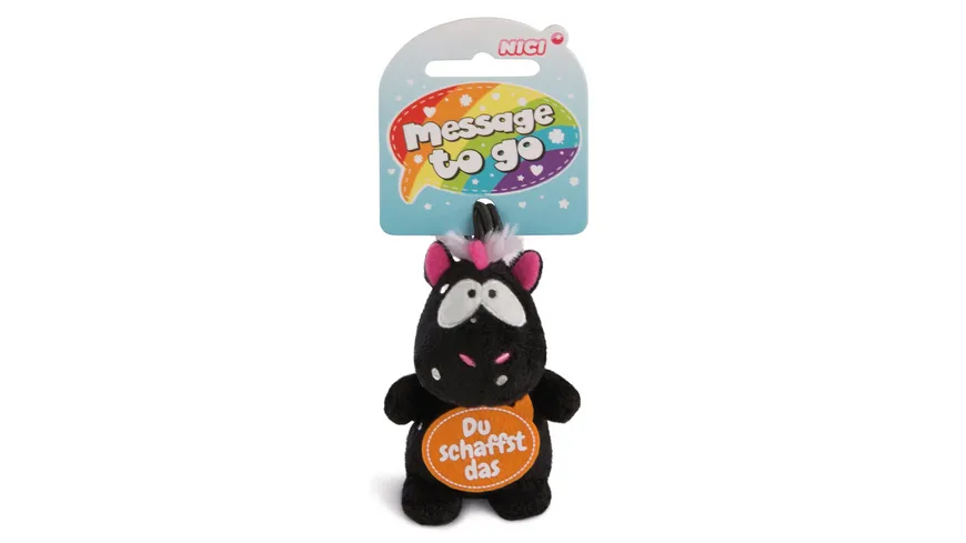 NICI Einhorn Carbon Flash Du schaffst das 8cm mit Loop