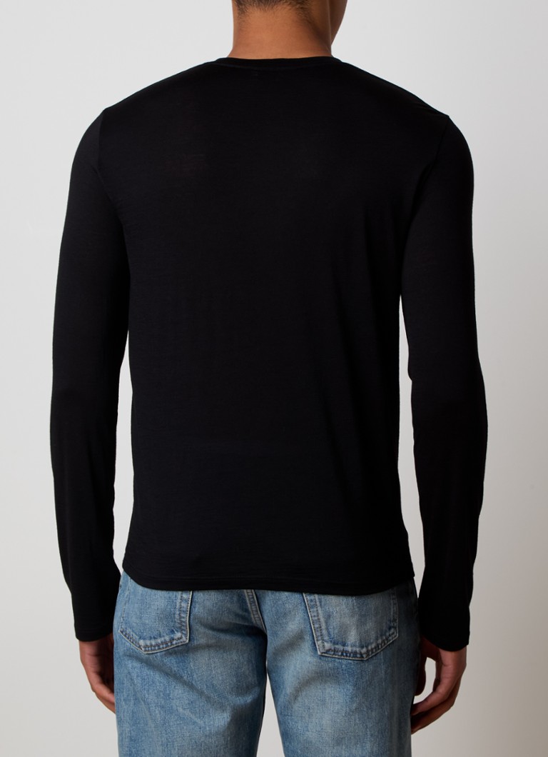 Saint Laurent wool long-sleeved shirt with logo