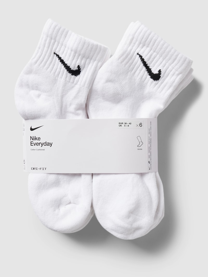 Socken mit Logo-Detail Modell 'EVERYDAY CUSHION' im 6er-Pack in weiß