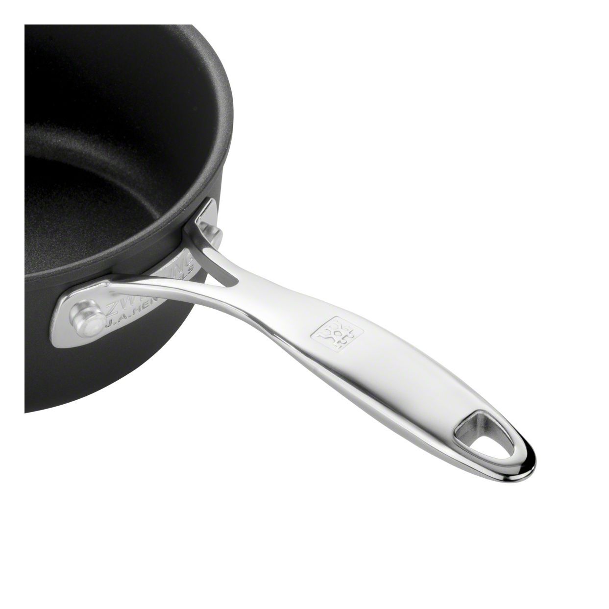Stieltopf 16 cm, Aluminium, Schwarz