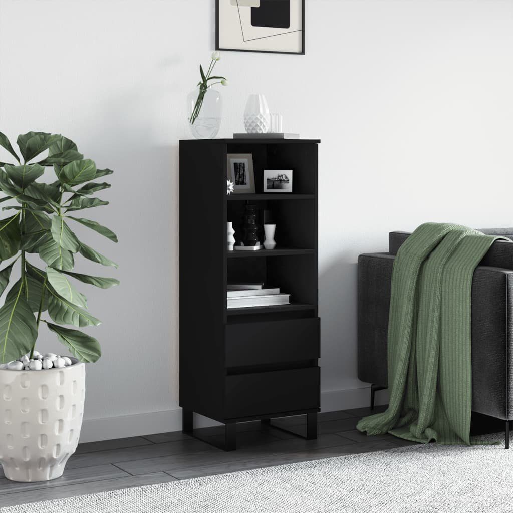 vidaXL Sideboard Highboard Schwarz 40x36x110 cm Holzwerkstoff (1 St)