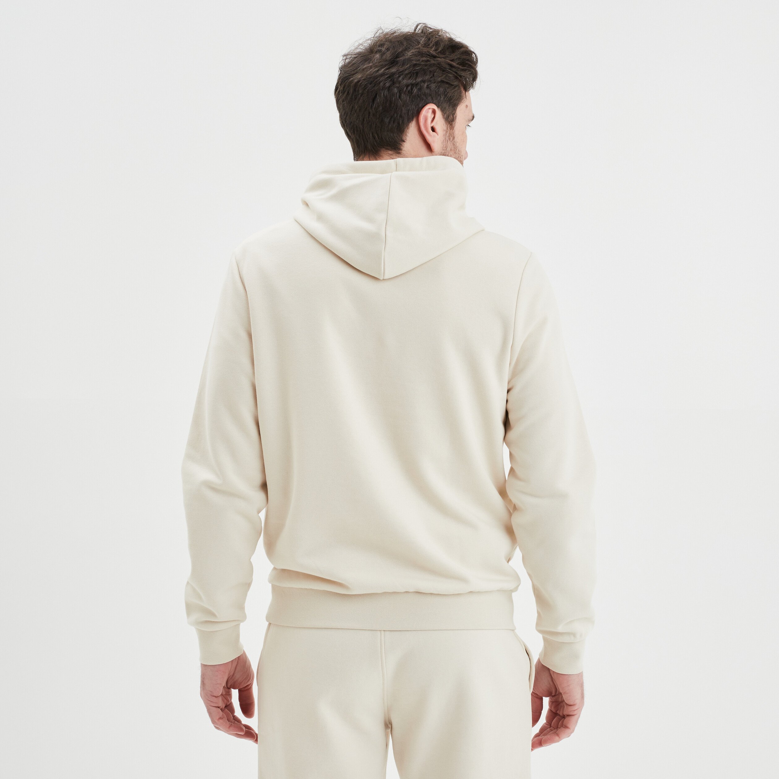 Sweat molleton à capuche hoodie ecru homme | La Halle