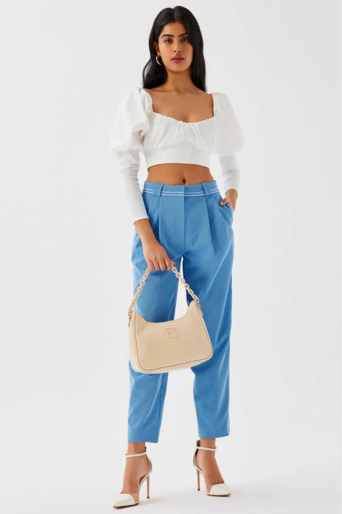 Lucky Bees  Gemusterte Hand- und Schultertasche für Damen mit Kettenriemen