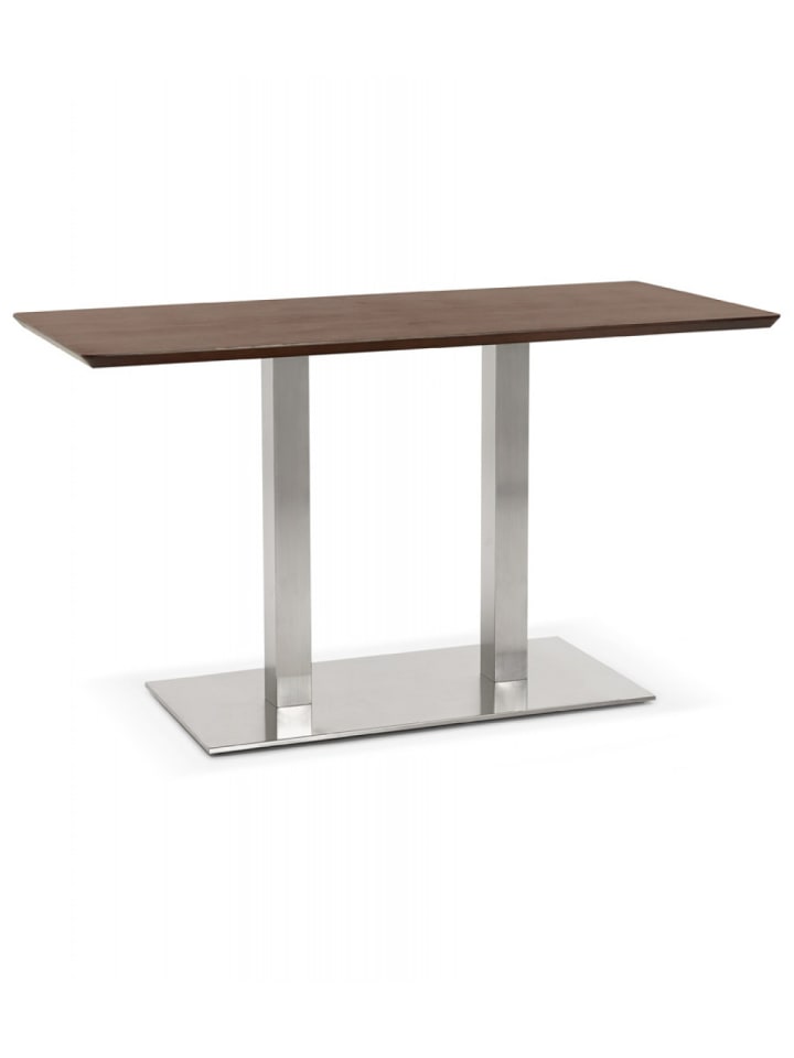 KADIMA DESIGN Esstisch Walnuss MDF mit Stahlgestell | 150x70x75 cm in Braun günstig kaufen