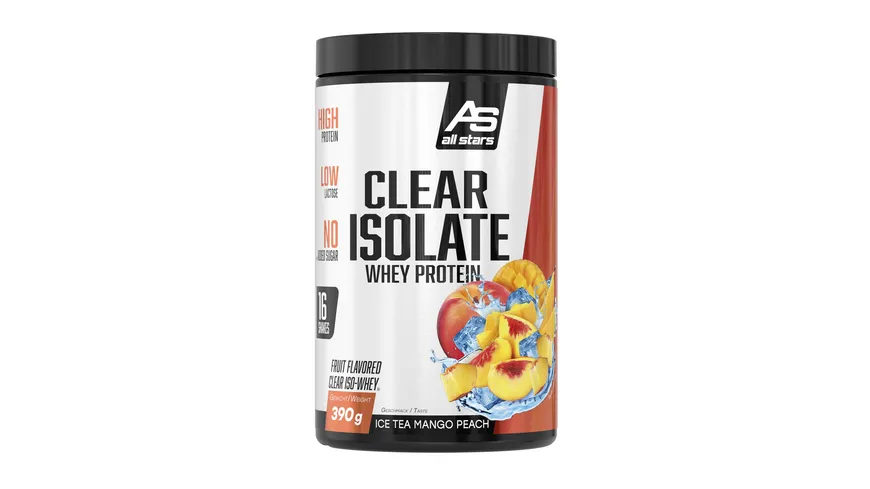 All Stars Clear Isolate Whey Protein Ice Tea Mango Peach 390 g