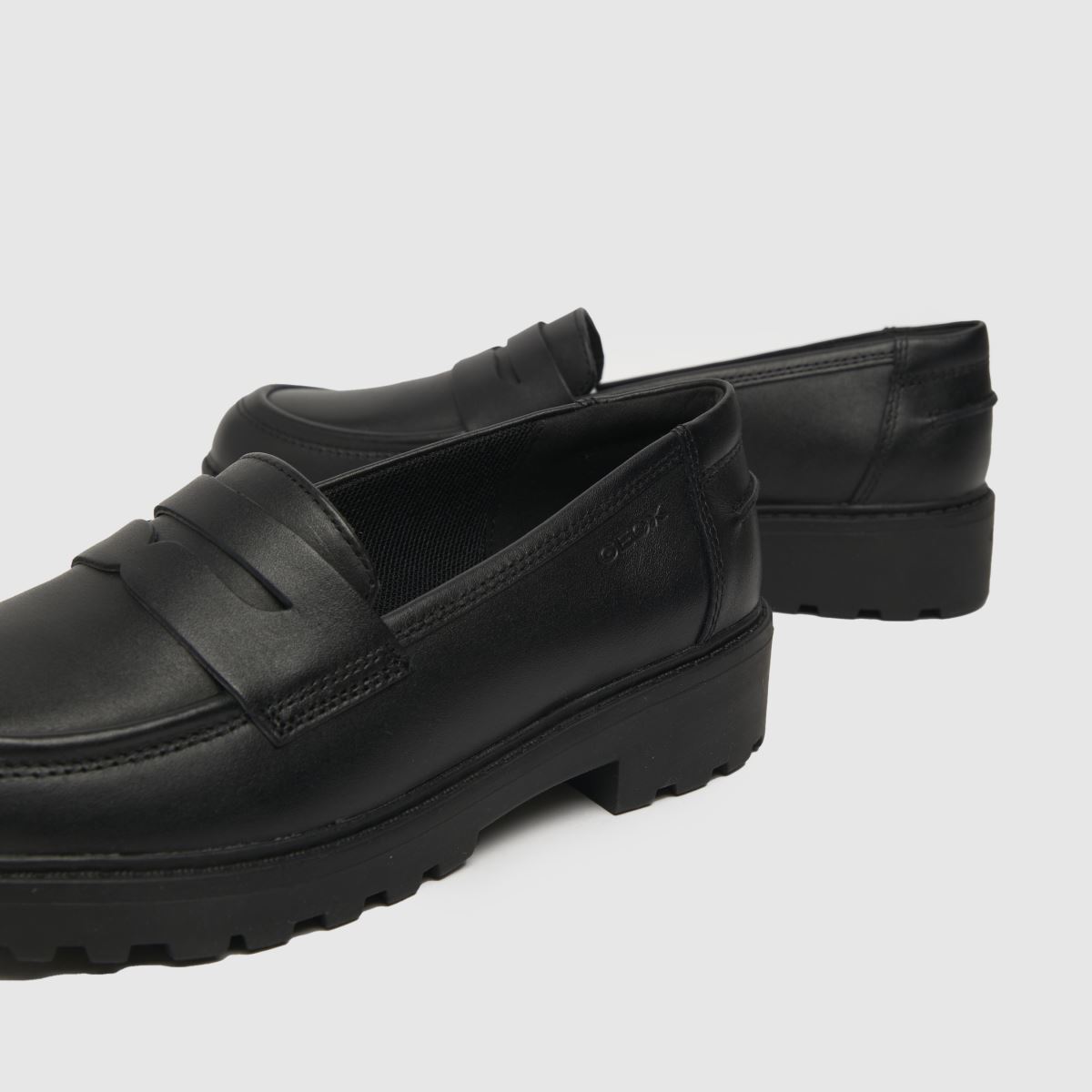 Geox svarta Casey loafers flickor ungdomsskor
