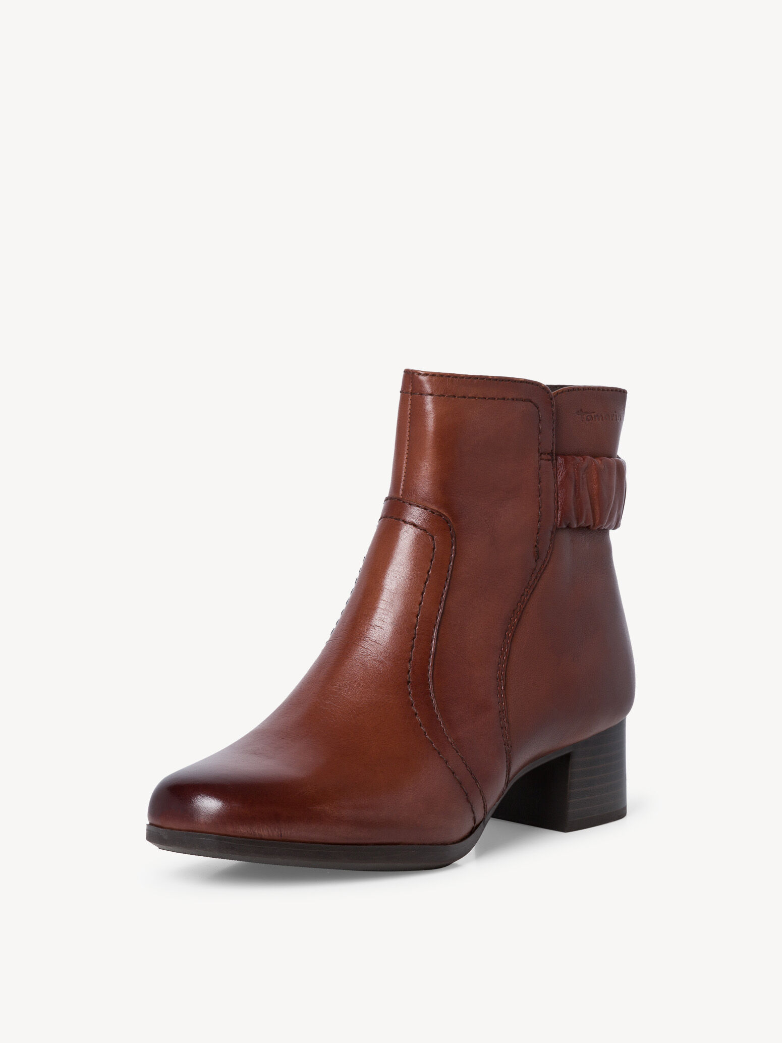 Bottine en cuir - marron
