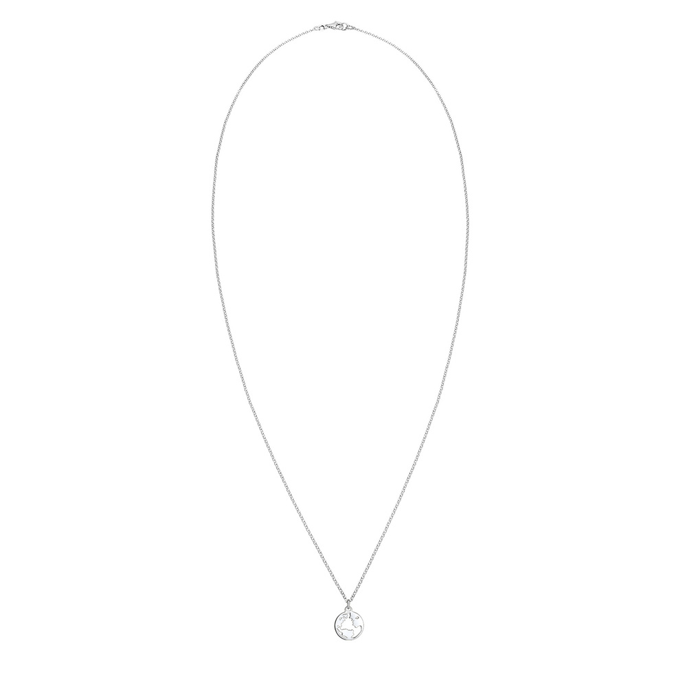 Elli Elli Collier Femme Globe Monde Voyage en Argent Sterling (925/1000) Bijoux