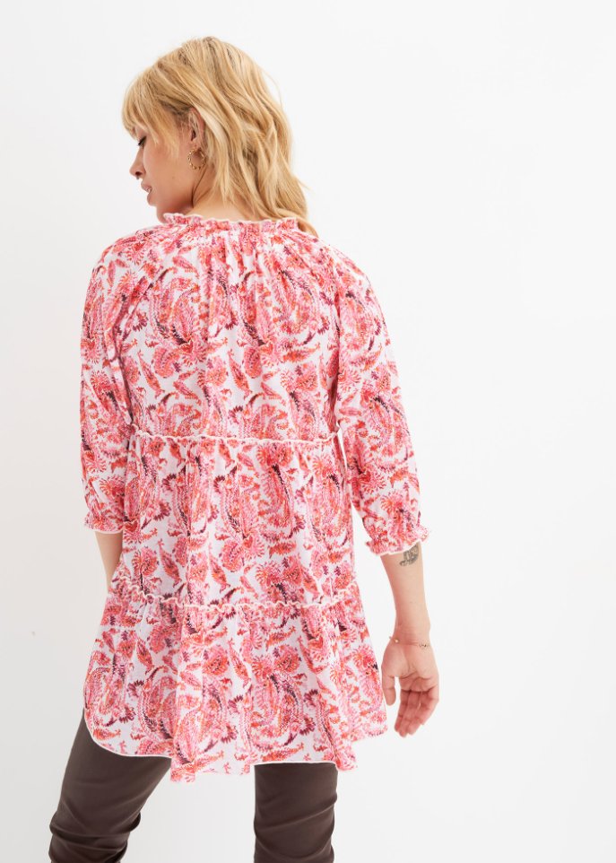 Shirt-Tunika mit Volant