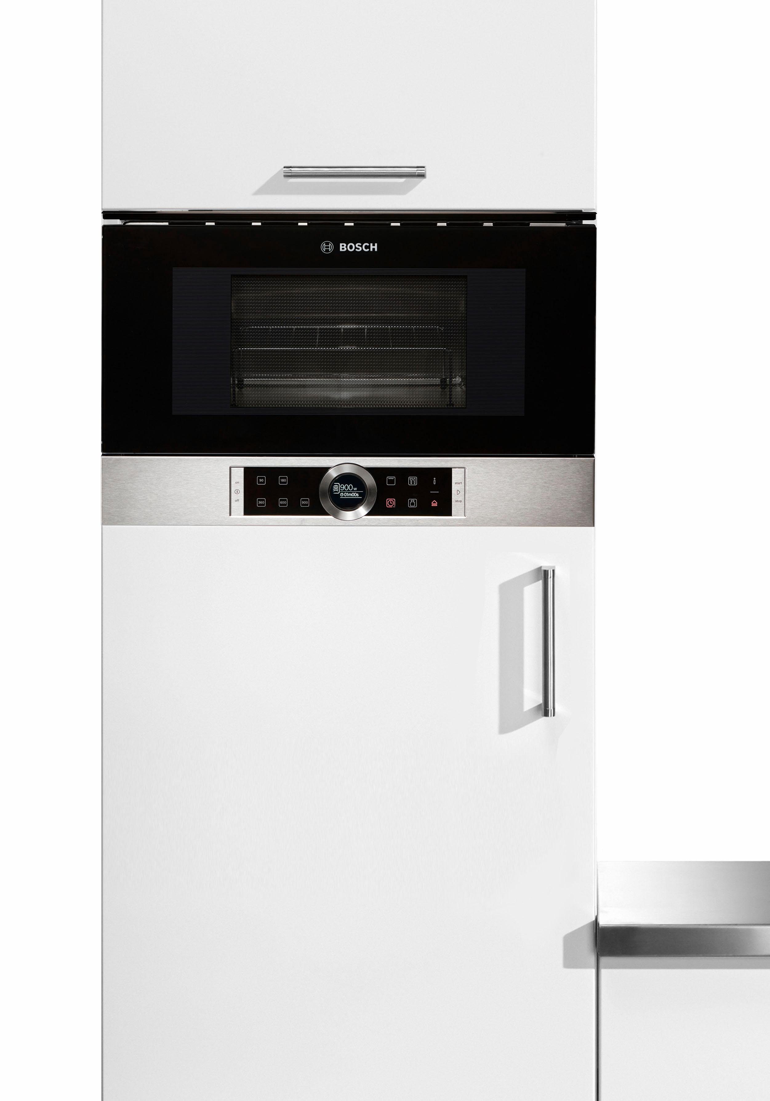 BOSCH Einbau-Mikrowelle BEL634GS1, Grill, Mikrowelle, 21 l