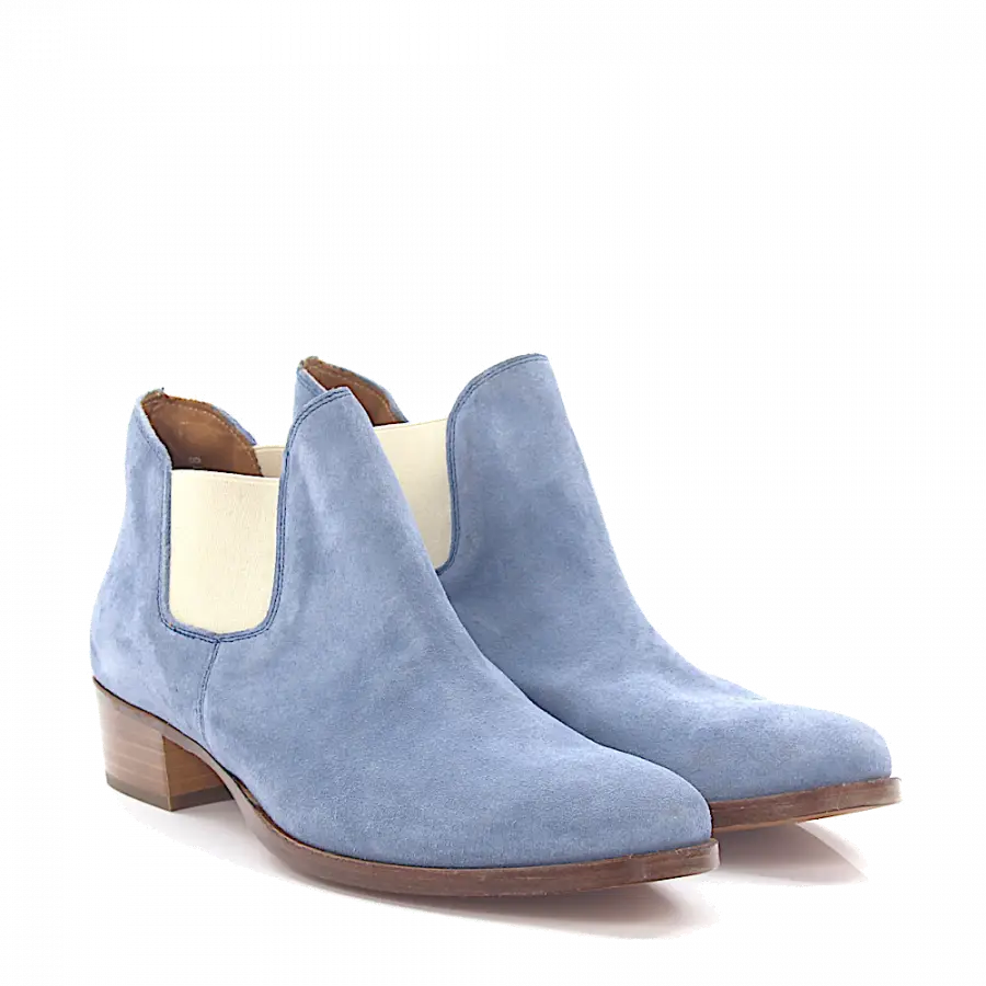 Budapester - Chelsea Boots 498 Veloursleder - blau