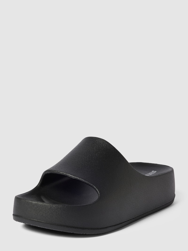 Slides mit breitem Riemen Modell 'ASTRO' in schwarz