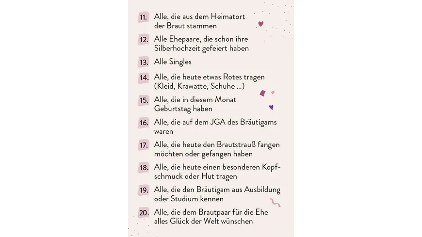 Wie gut kennt ihr eure Gäste? Das Partyspiel für die Hochzeit