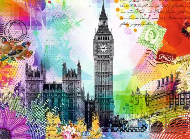 Puzzle 500 Teile - Grüße aus London