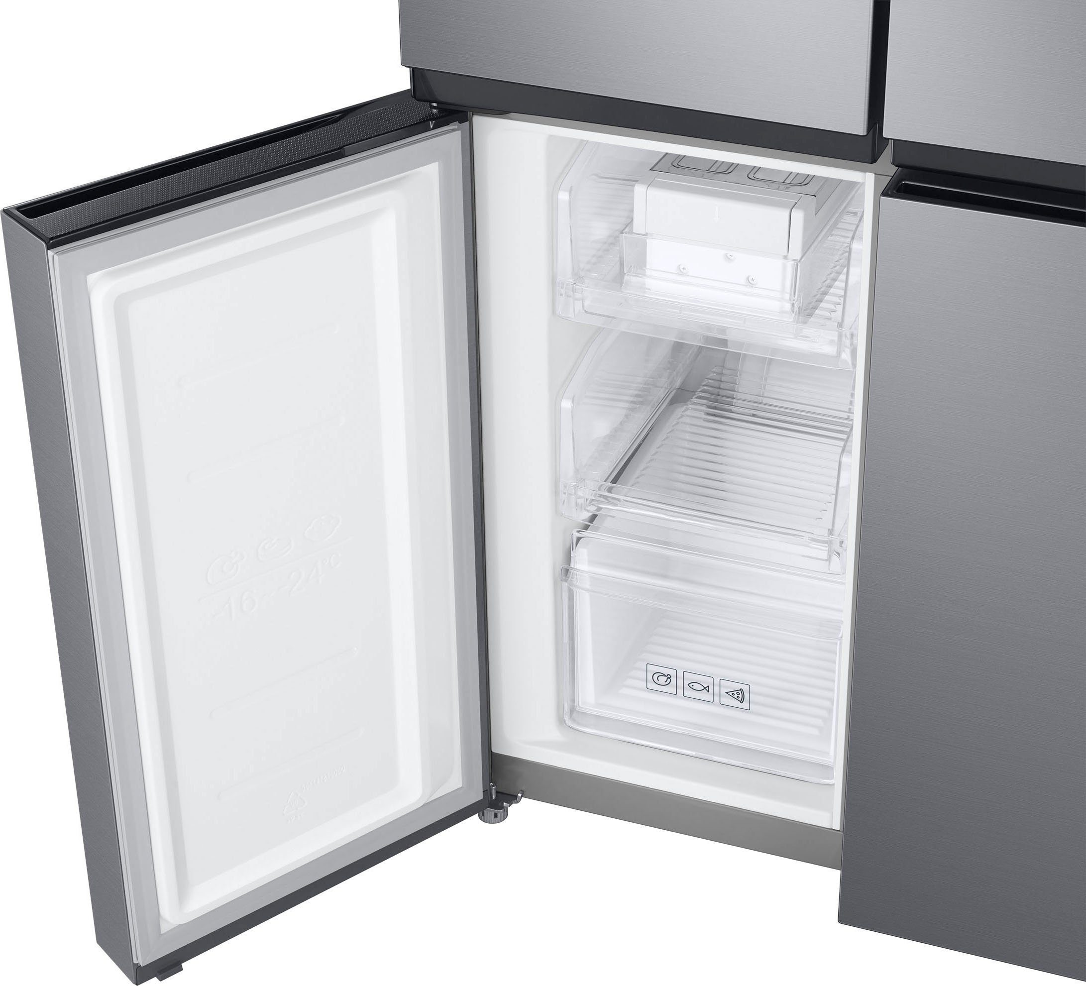 Samsung French Door RF4000 RF48A400EM9, 179,3 cm hoch, 83,3 cm breit