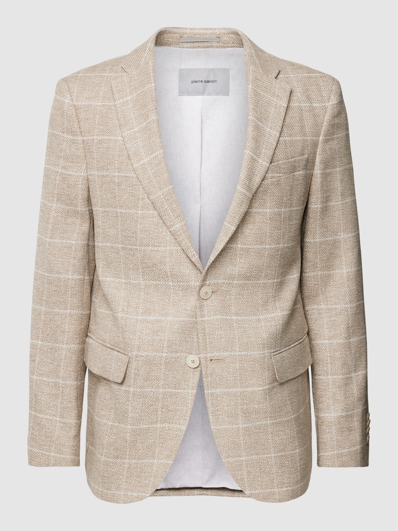 2-Knopf-Sakko mit Karomuster Modell 'Grant' in beige