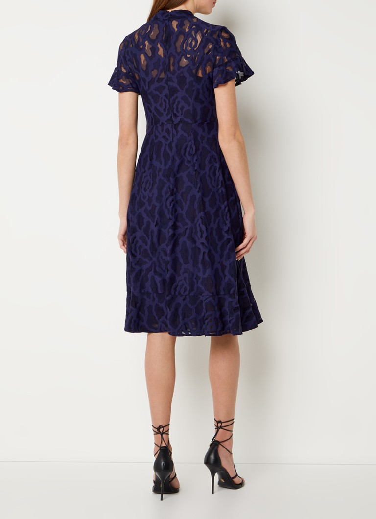 Rochie Phase Eight Lulu din dantelă, bleumarin, mărimea 08