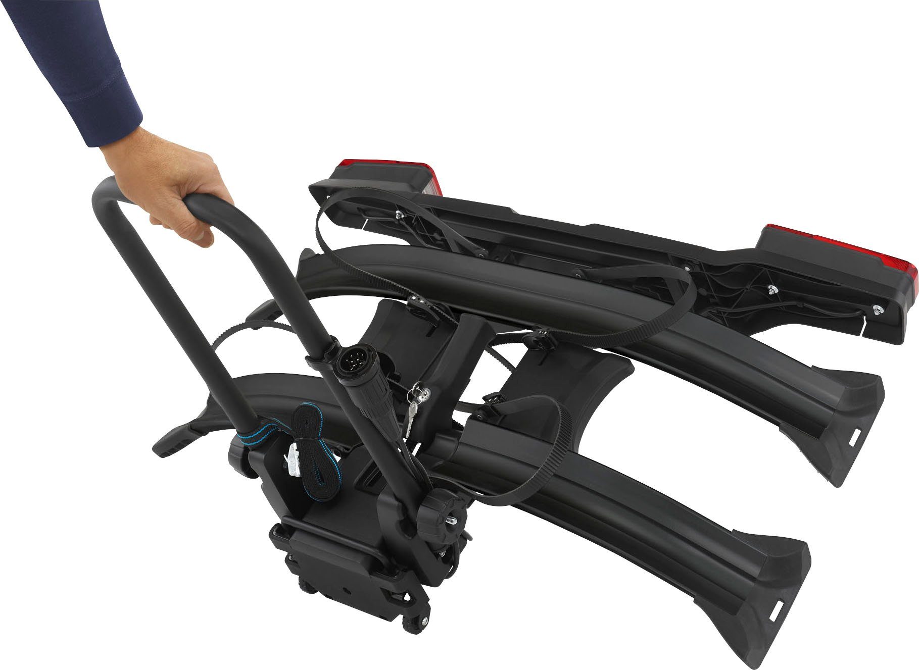 FISCHER Fahrrad Kupplungsfahrradträger RoadLine Black, für max. 2 Räder, geeignet für alle Fahrradtypen