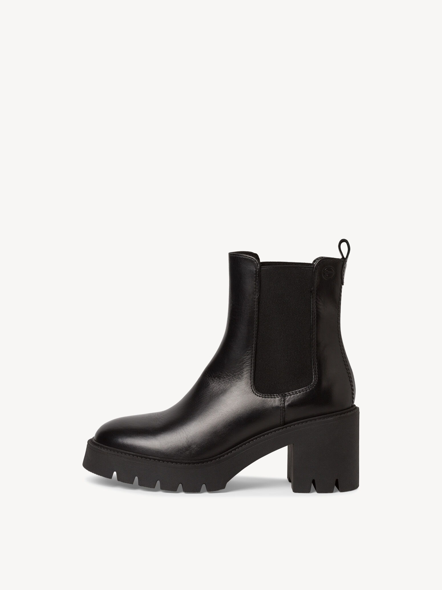 Bottine Chelsea en cuir - noir