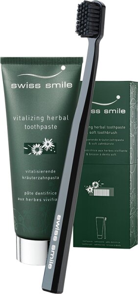 Swiss Smile Herbal Bliss Zahnbürste & Zahnpasta Pflegeset