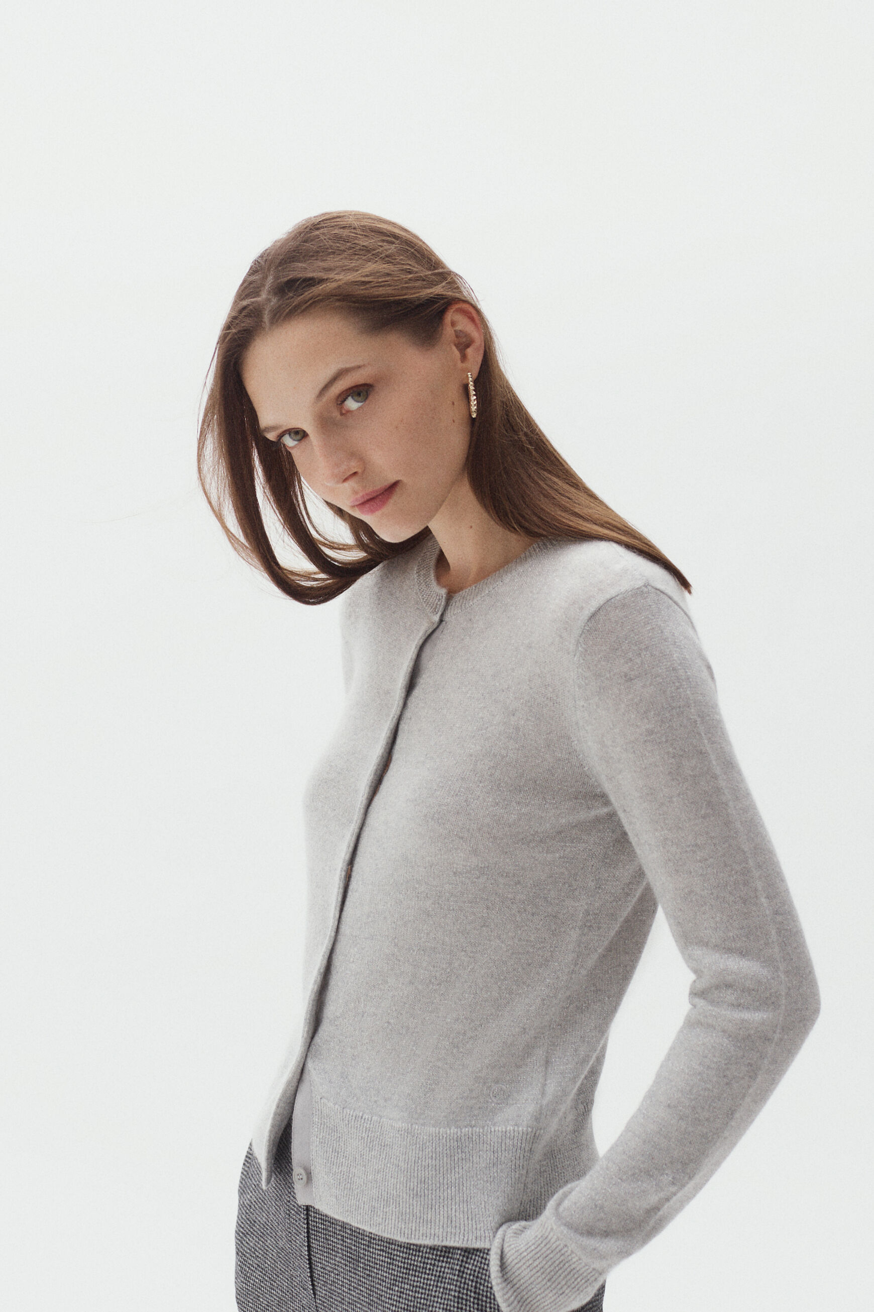 cardigan Carola gris clair femme