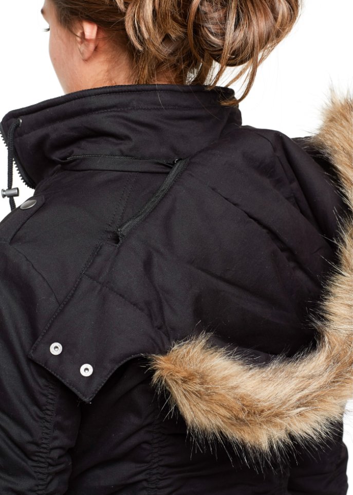 Umstandsjacke mit Kapuze, weitenregulierbar