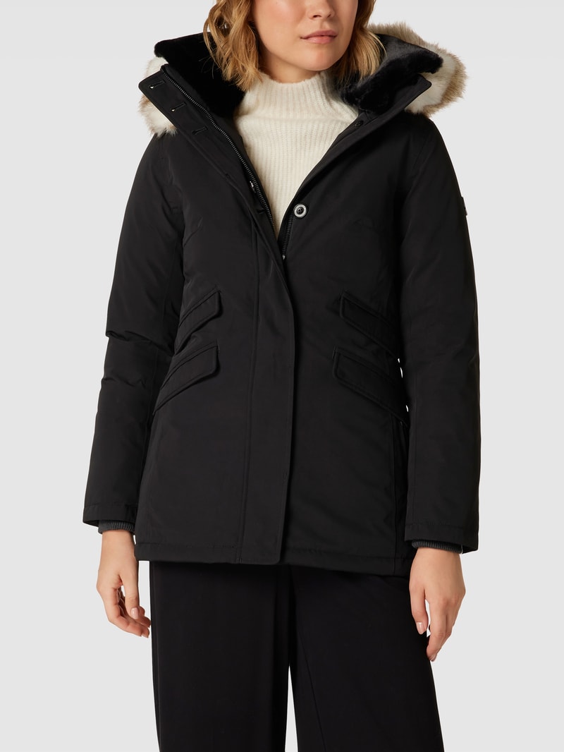 Funktionsjacke mit abnehmbarer Kapuze Modell 'Enterprise' in schwarz