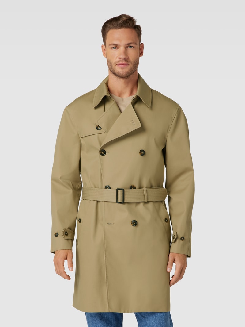 Jacke mit Stoffgürtel in camel