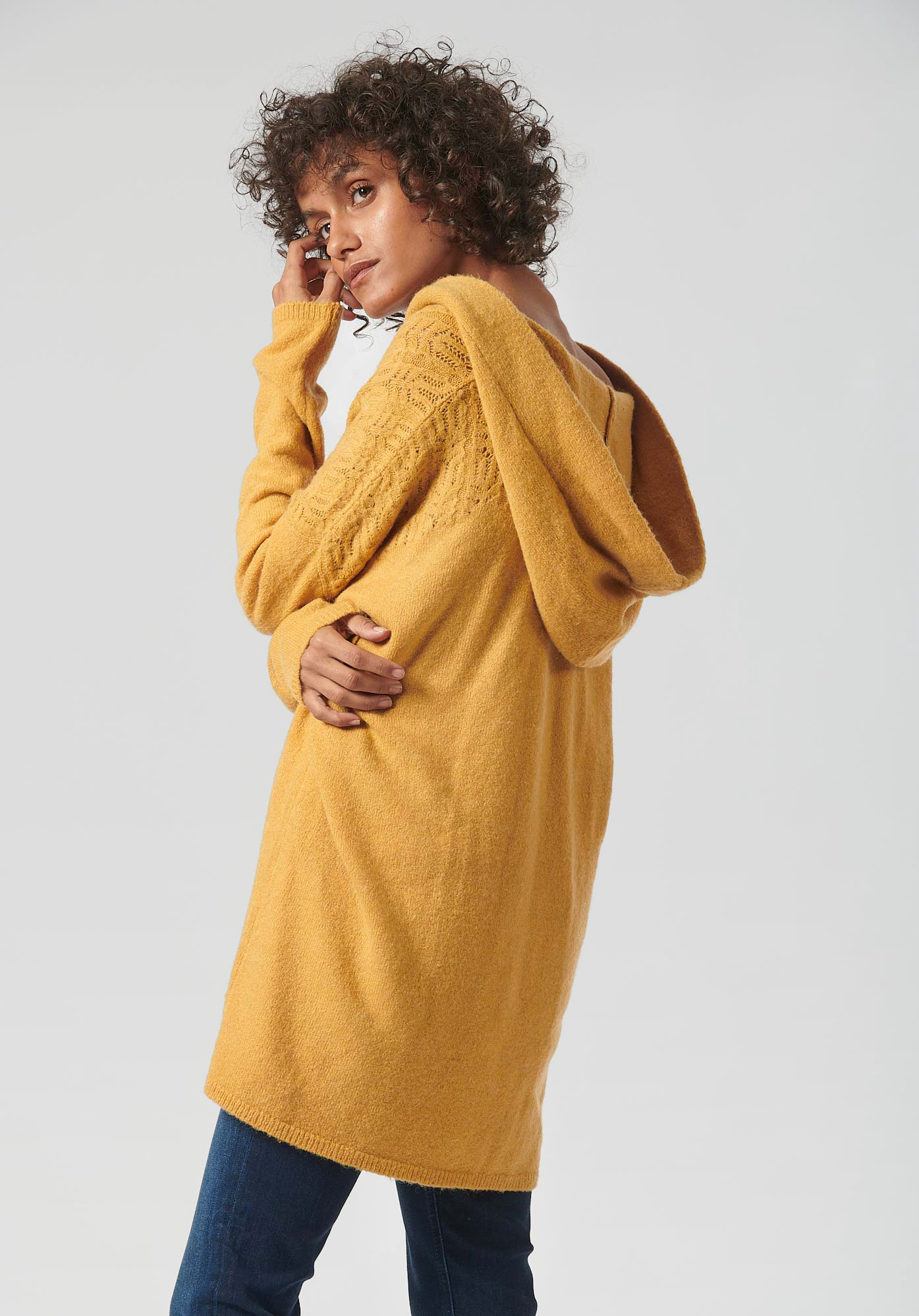BARRY  Pull doux jaune femme