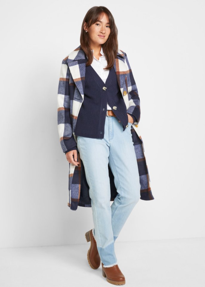 Strickjacke im Boxy-Fit, kurz