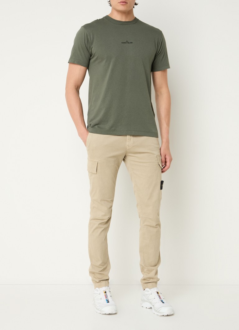 Tricou Stone Island 2NS81 Compass cu logo și imprimeu pe spate.