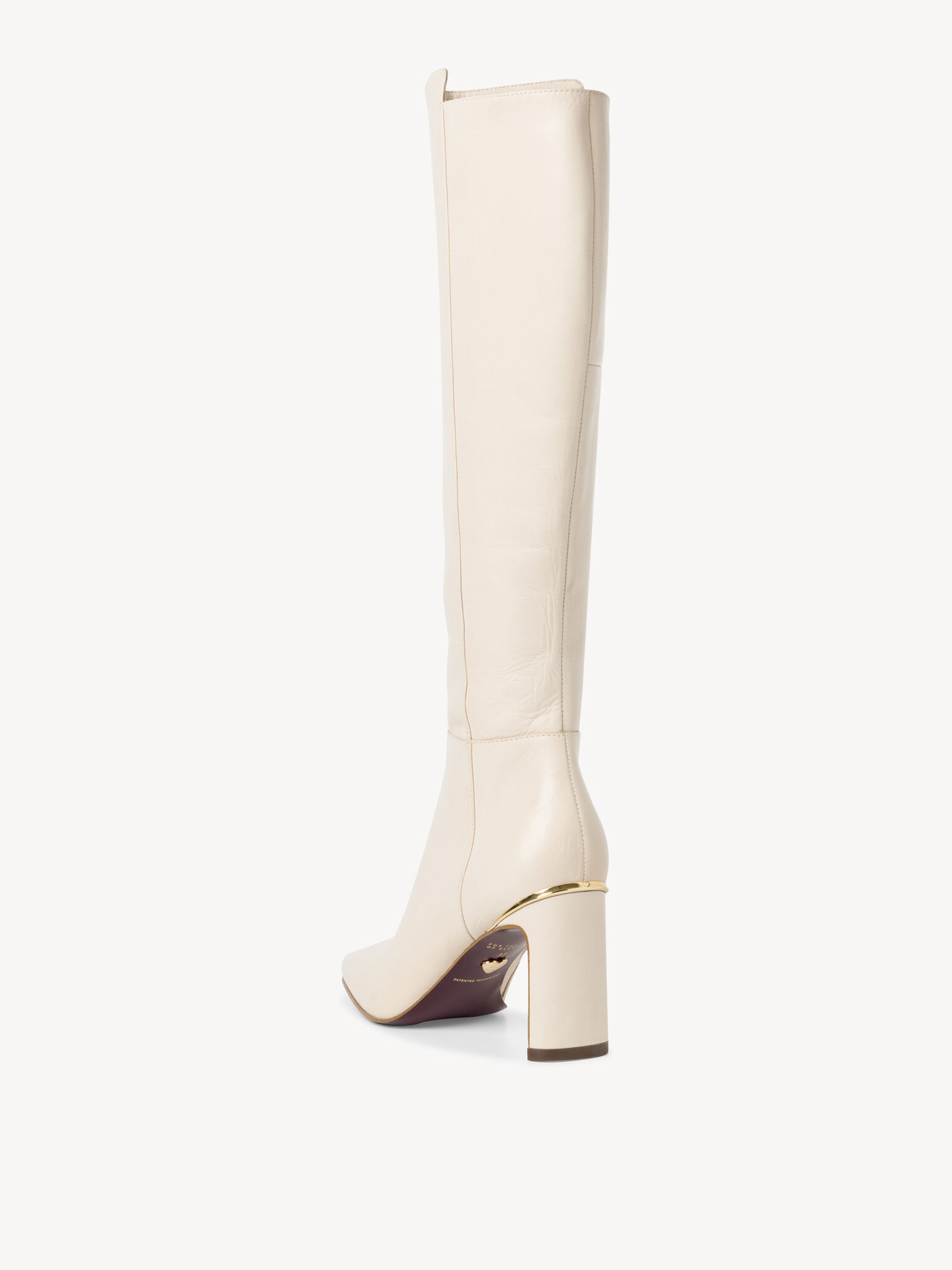 Bottes en cuir - beige