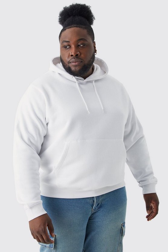 Plus kastiger Basic Hoodie