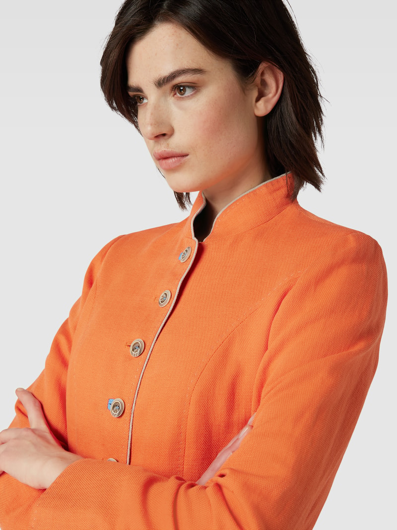 Blazer mit Stehkragen in orange