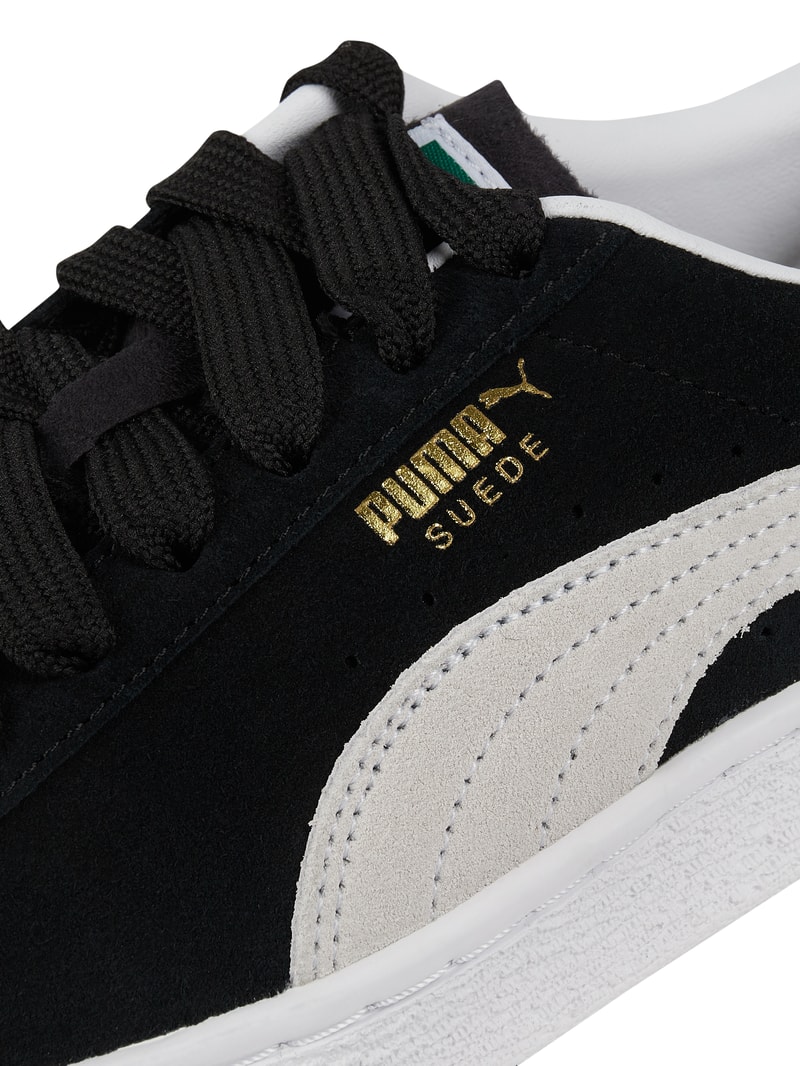 Sneaker aus Leder Modell 'Classic' in schwarz