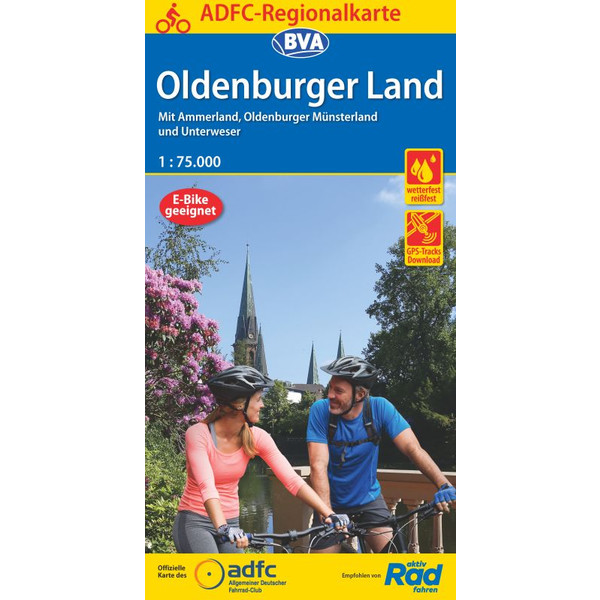 ADFC-REGIONALKARTE OLDENBURGER LAND - Fahrradkarte