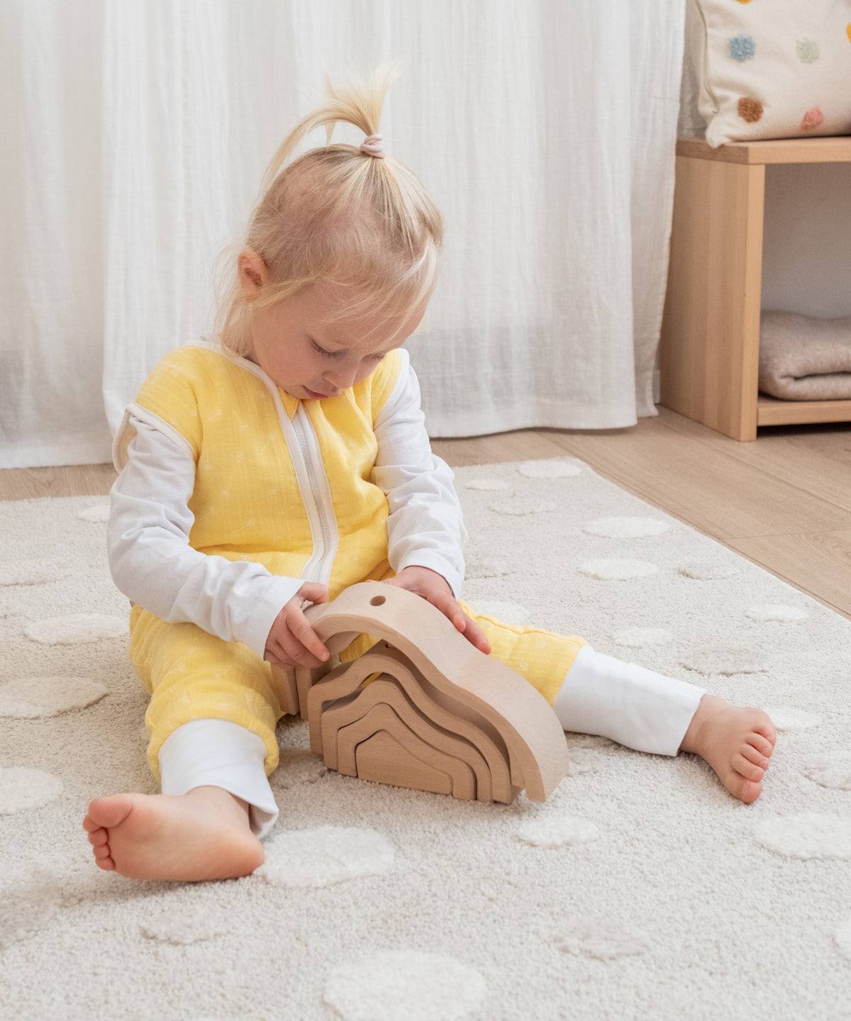 Musselin Schlafsack mit Beinen