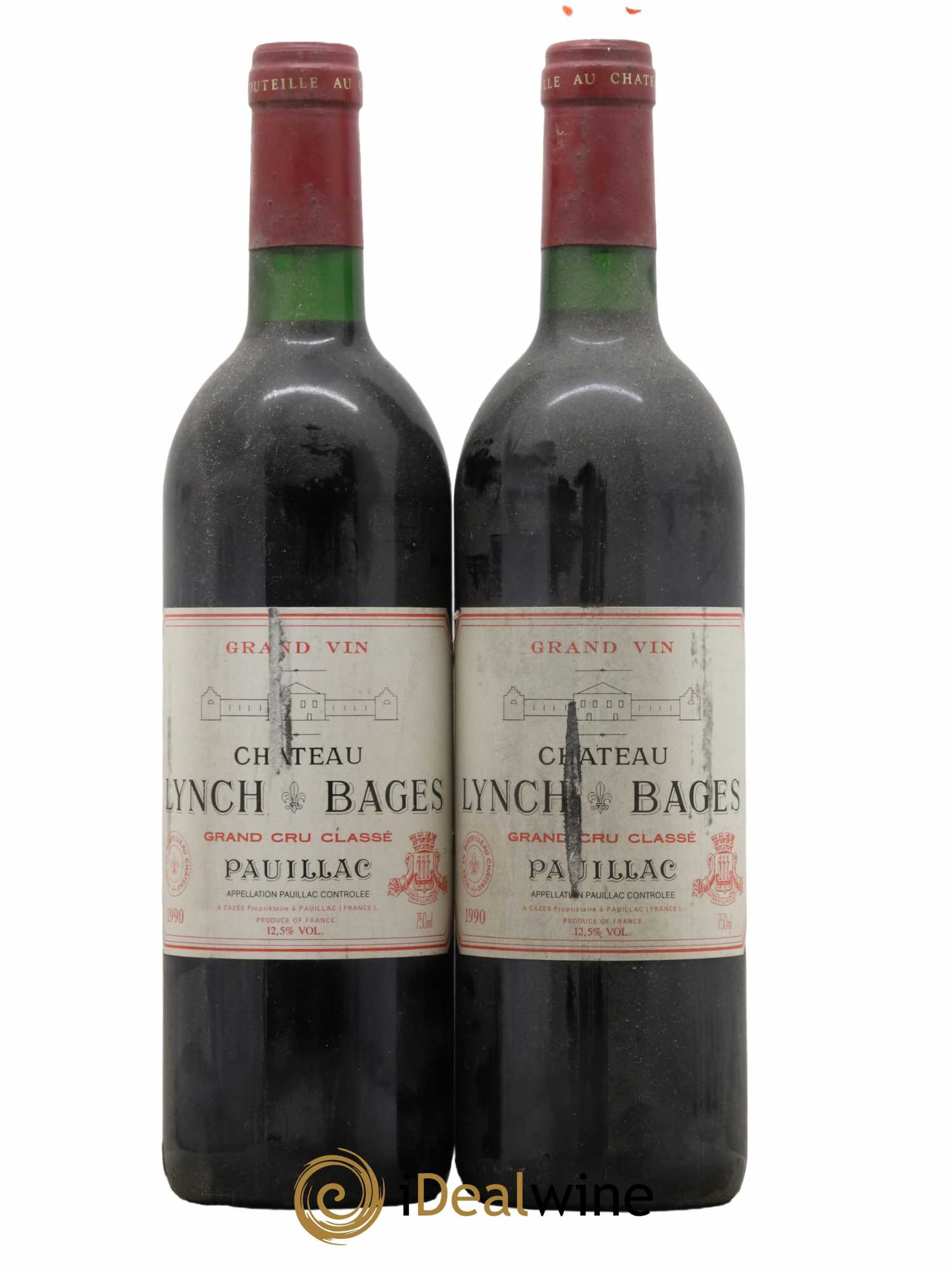 Château Lynch Bages 5ème Grand Cru Classé  1990 - Lot de 2 Bouteilles
