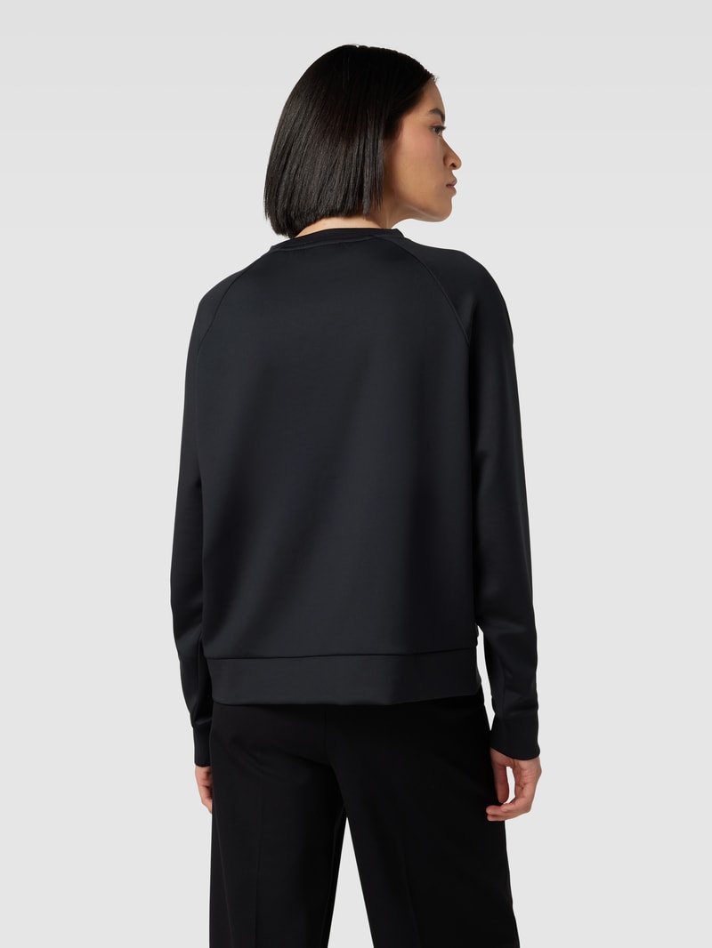 Sweatshirt mit Label-Print in schwarz