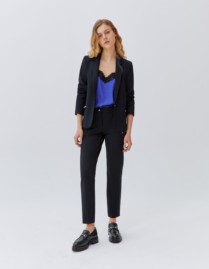Top bleu esprit lingerie motif têtes de mort Femme