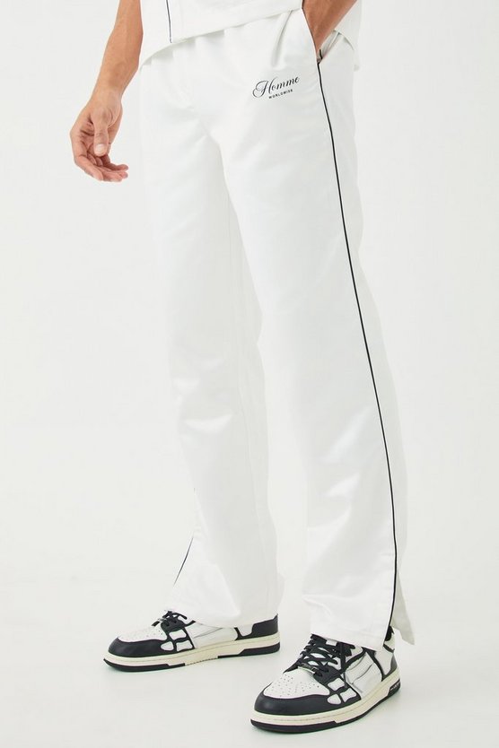 Core Split Hem Satin Trouser