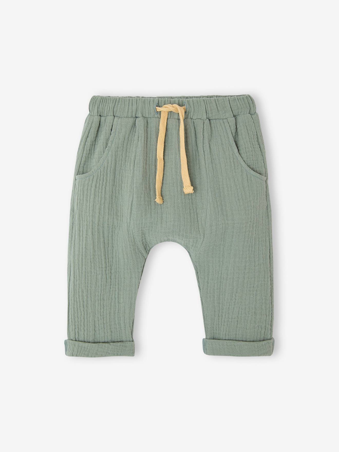 Vertbaudet Baby-Set: T-Shirt & Shorts - graugrün