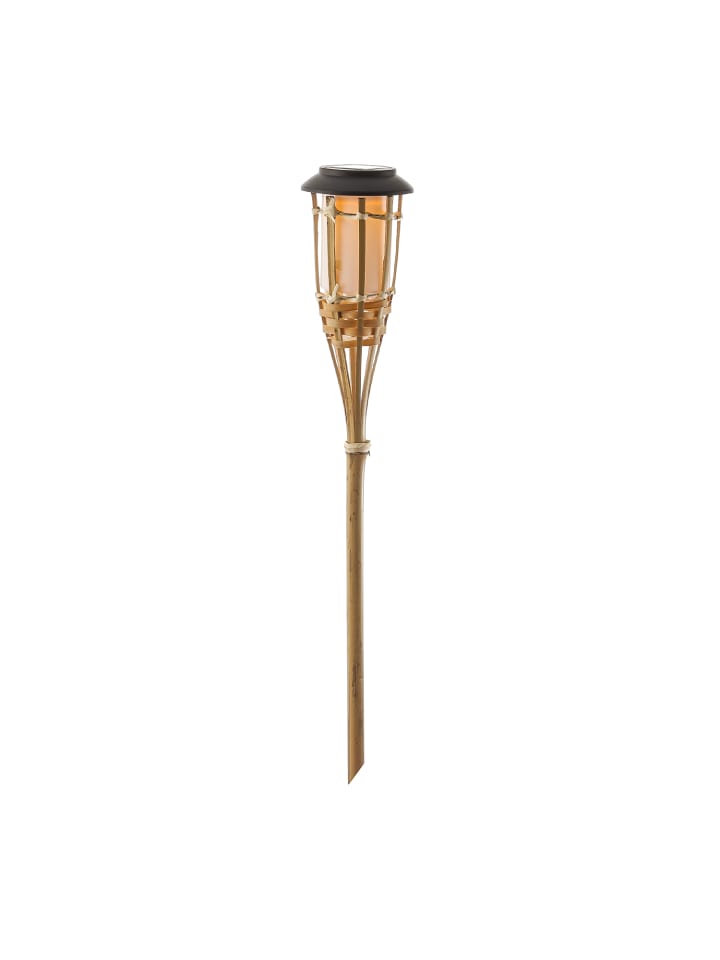 MARELIDA LED Solar Fackel Gartenfackel aus Bambus H: 60cm in natur günstig kaufen onesize