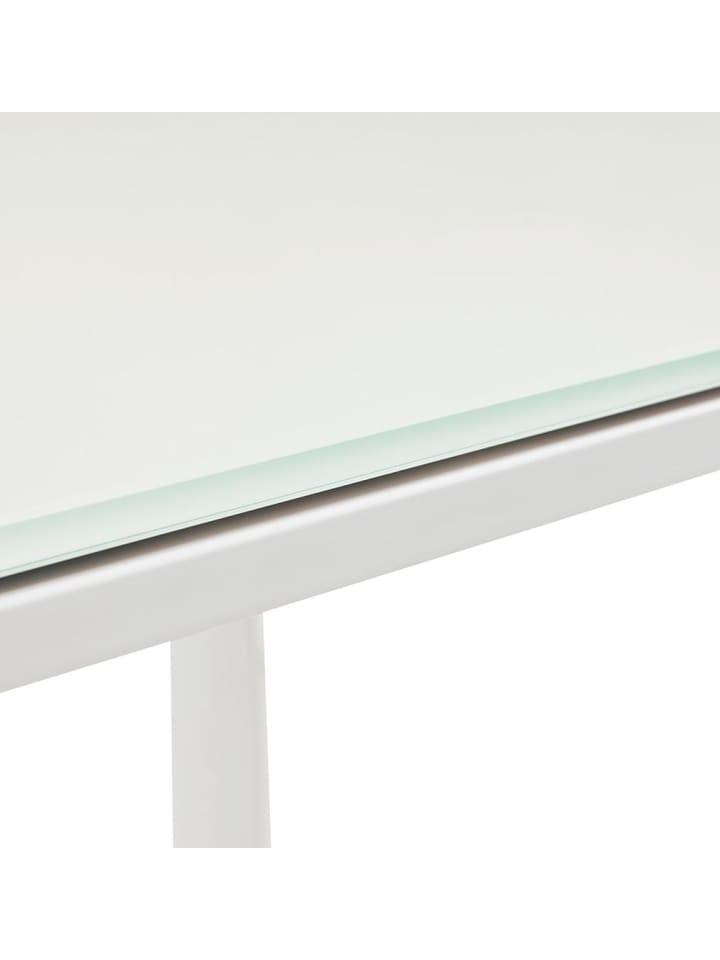KADIMA DESIGN Schreibtisch Glas 160x80 cm funktional Chromdetails, Computertisch in Weiß günstig kaufen